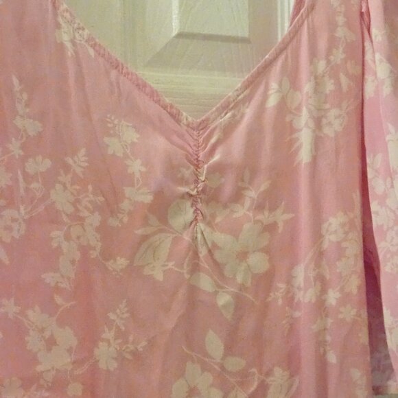 Boho pink Easter beachy pockets Fairy Etherial Spring Cottagecore vacay dress - Picture 5 of 11